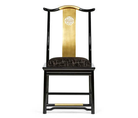 Fusion Black Gloss Dining Side Chair