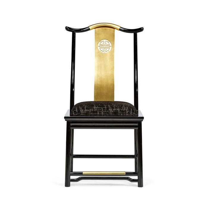 Fusion Black Gloss Dining Side Chair