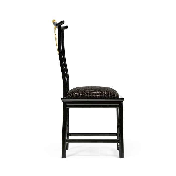 Fusion Black Gloss Dining Side Chair
