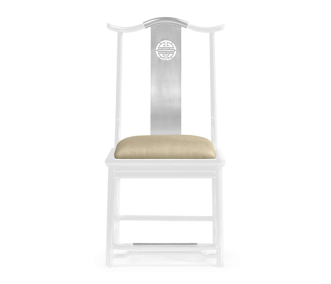 Fusion White Gloss & Stainless Steel Dining Side Chair