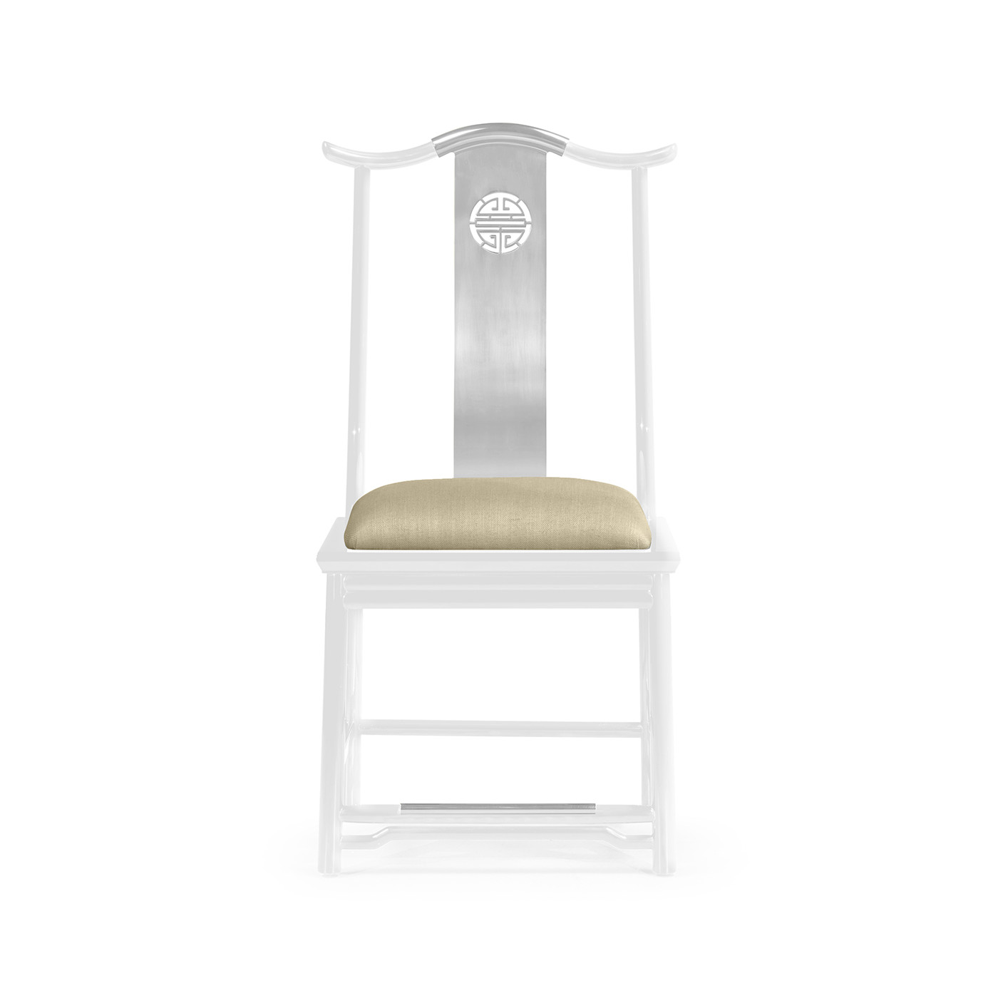 Fusion White Gloss & Stainless Steel Dining Side Chair