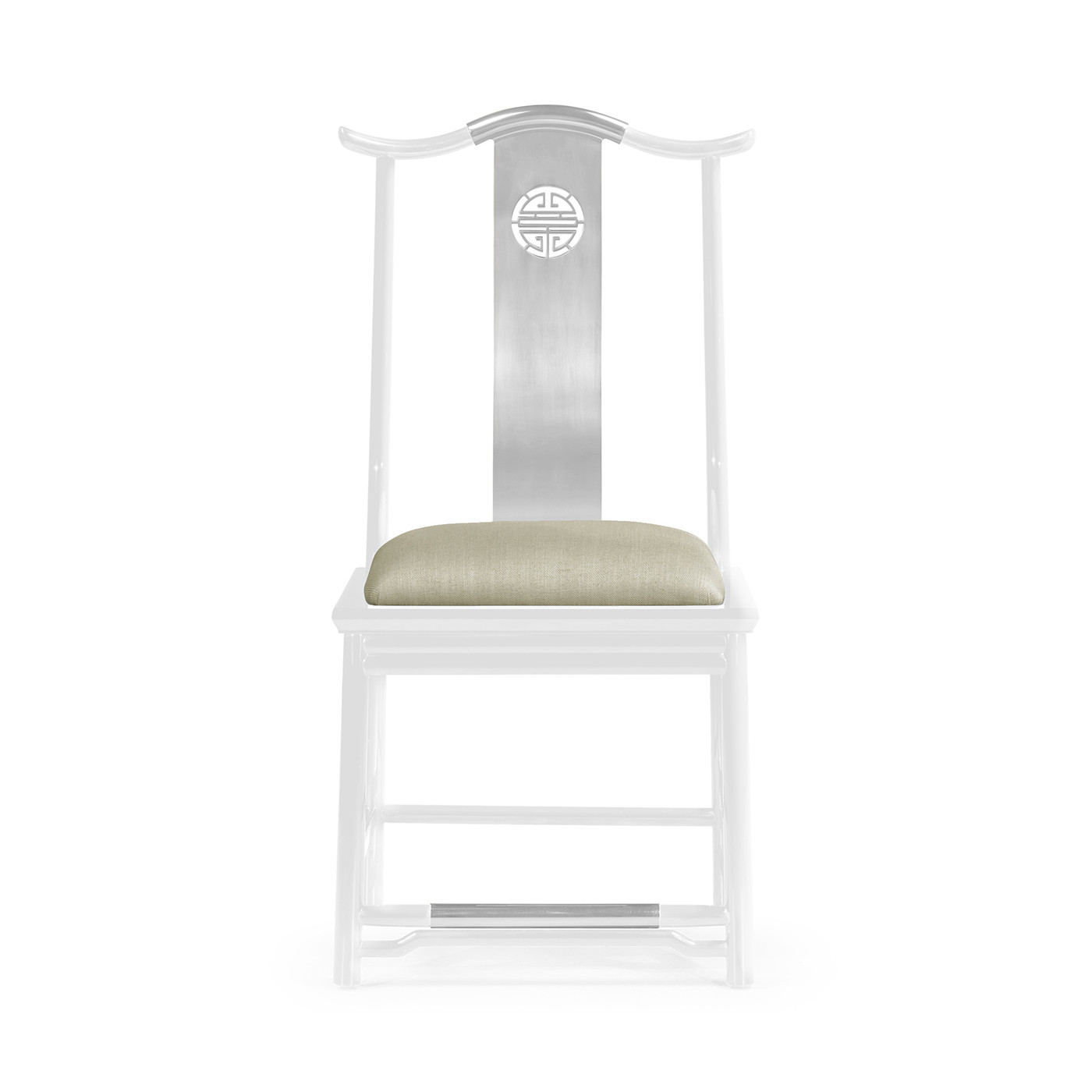 Fusion White Gloss & Stainless Steel Dining Side Chair