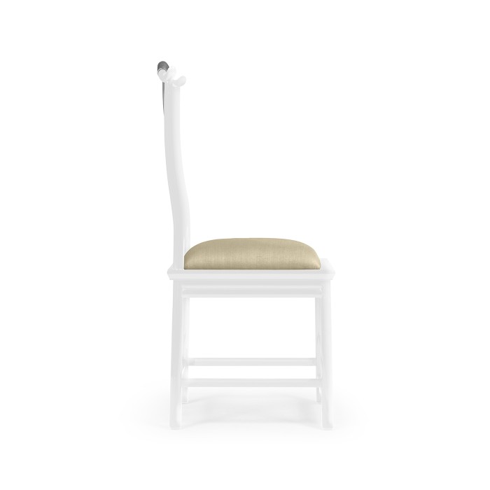 Fusion White Gloss & Stainless Steel Dining Side Chair