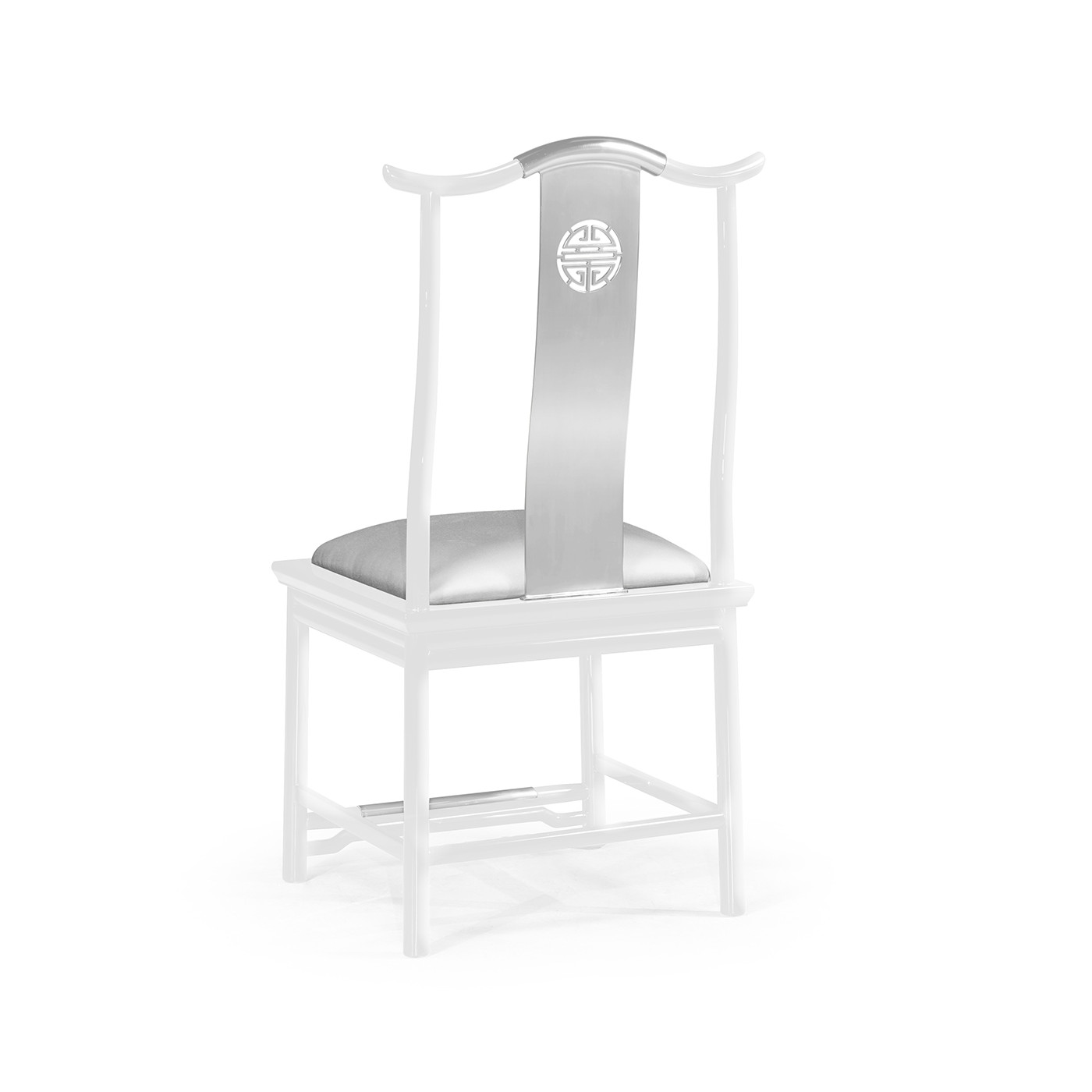 Fusion White Gloss & Stainless Steel Dining Side Chair