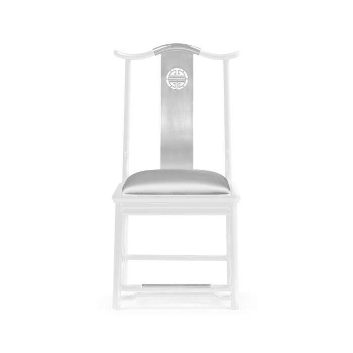 Fusion White Gloss & Stainless Steel Dining Side Chair