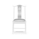 Fusion White Gloss & Stainless Steel Dining Side Chair