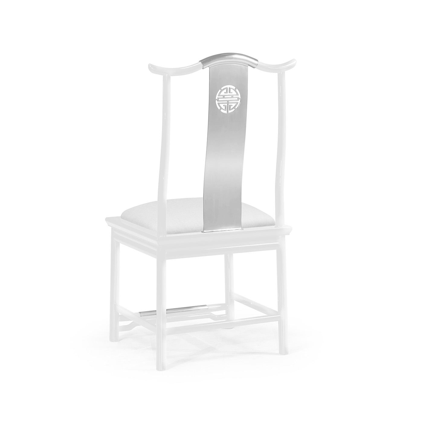 Fusion White Gloss & Stainless Steel Dining Side Chair