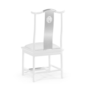 Fusion White Gloss & Stainless Steel Dining Side Chair
