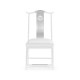 Fusion White Gloss & Stainless Steel Dining Side Chair