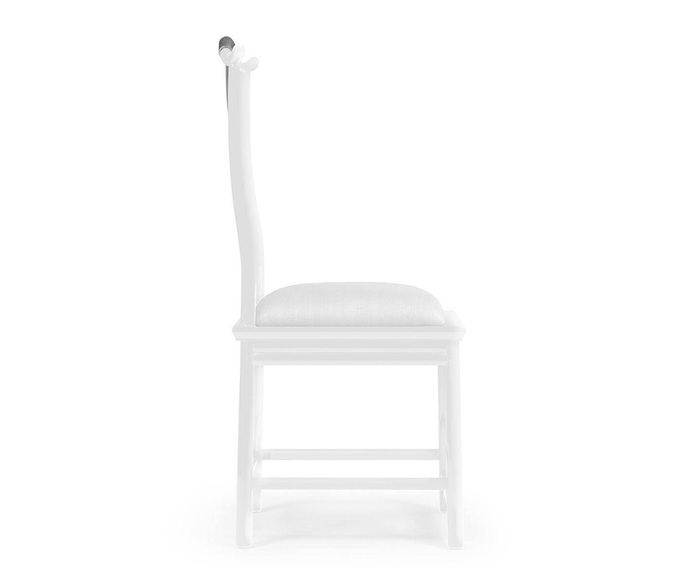 Fusion White Gloss & Stainless Steel Dining Side Chair