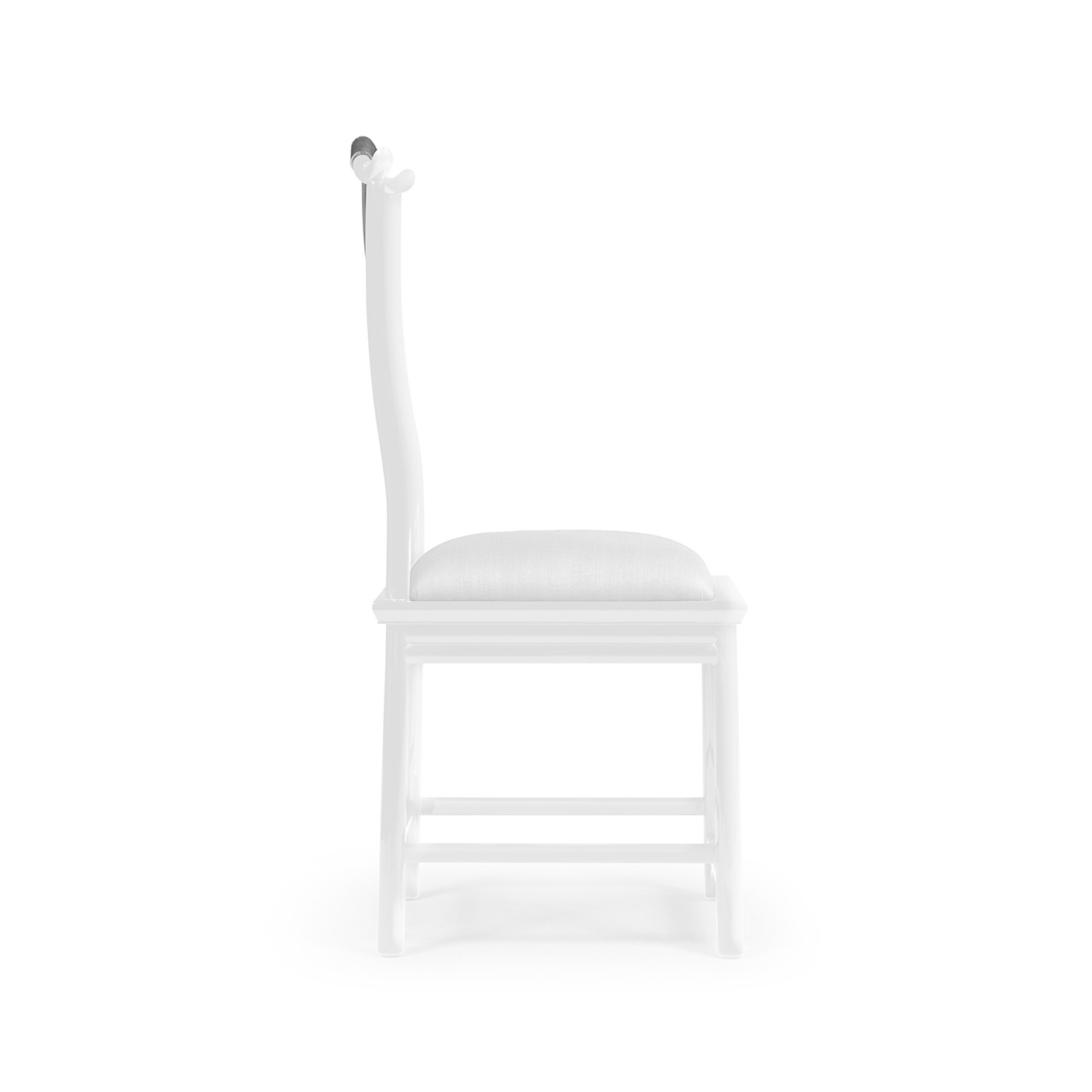 Fusion White Gloss & Stainless Steel Dining Side Chair