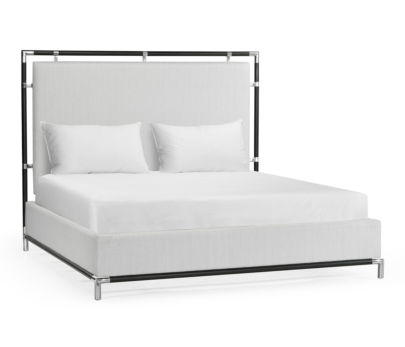 Campaign Style Ebonised Oak Cali King Bed