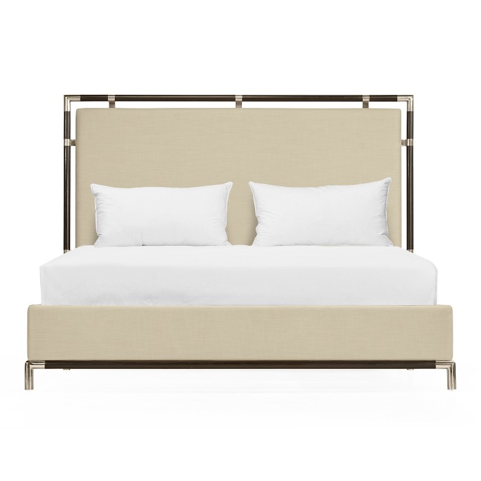 Campaign Style Ebonised Oak UK King Bed