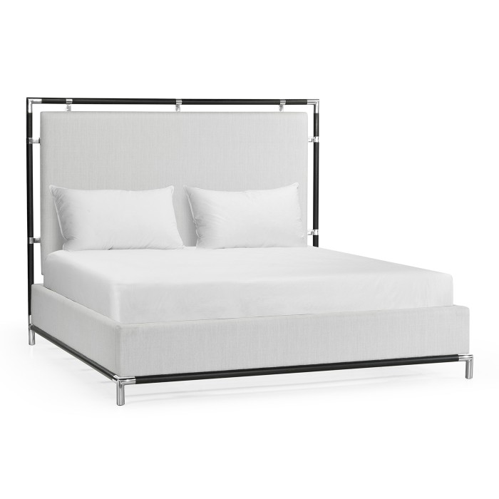 Campaign Style Ebonised Oak UK King Bed