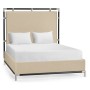 Campaign Style Ebonised Oak UK Queen Bed