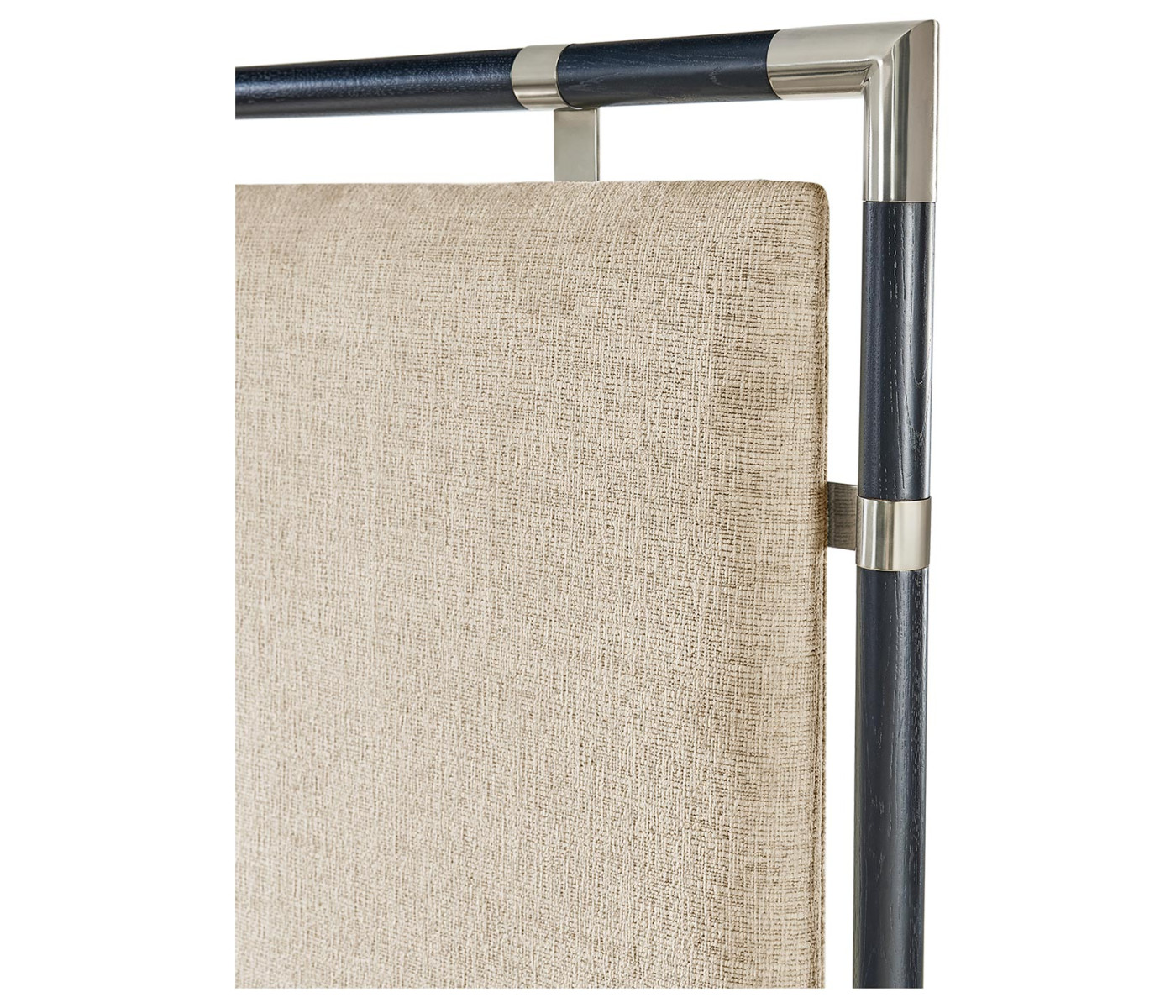 Campaign Style Ebonised Oak UK Queen Bed