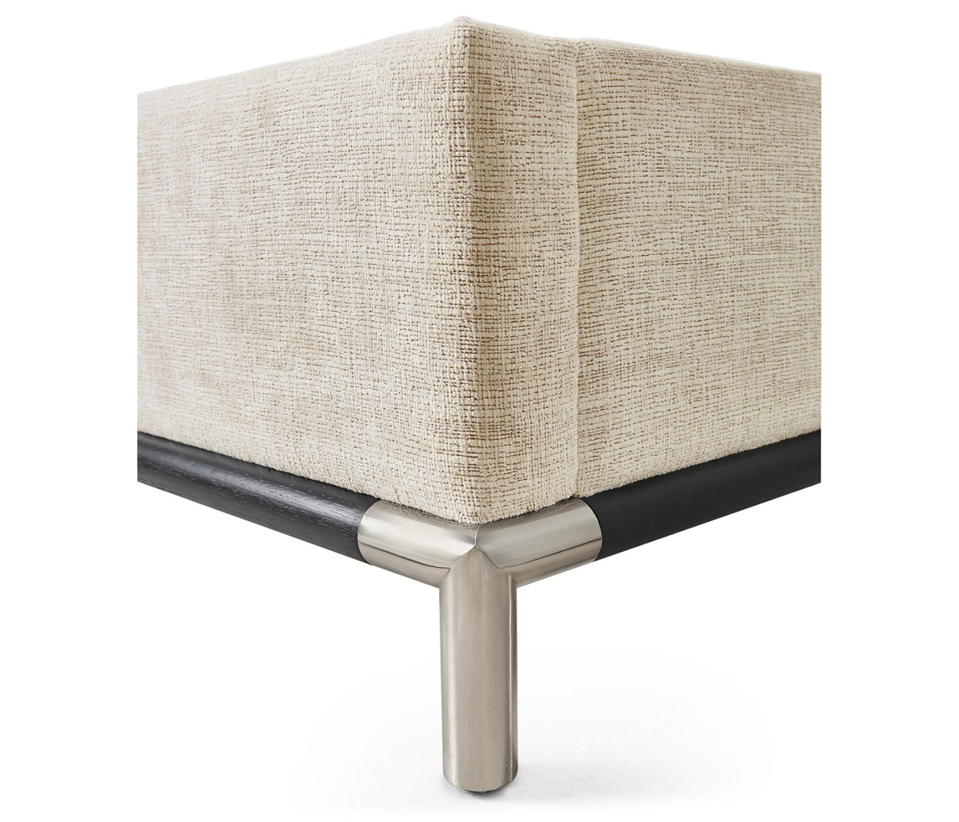 Campaign Style Ebonised Oak UK Queen Bed