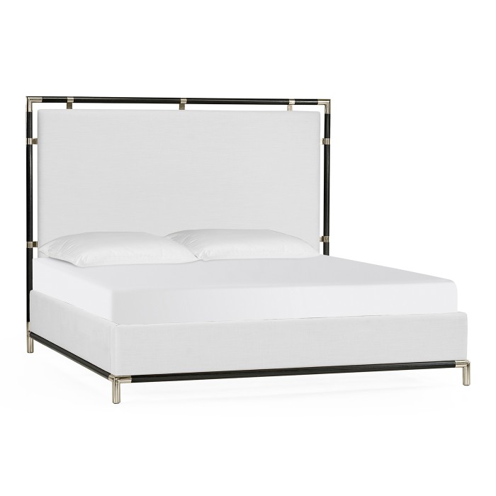 Campaign Style Ebonised Oak US King Bed