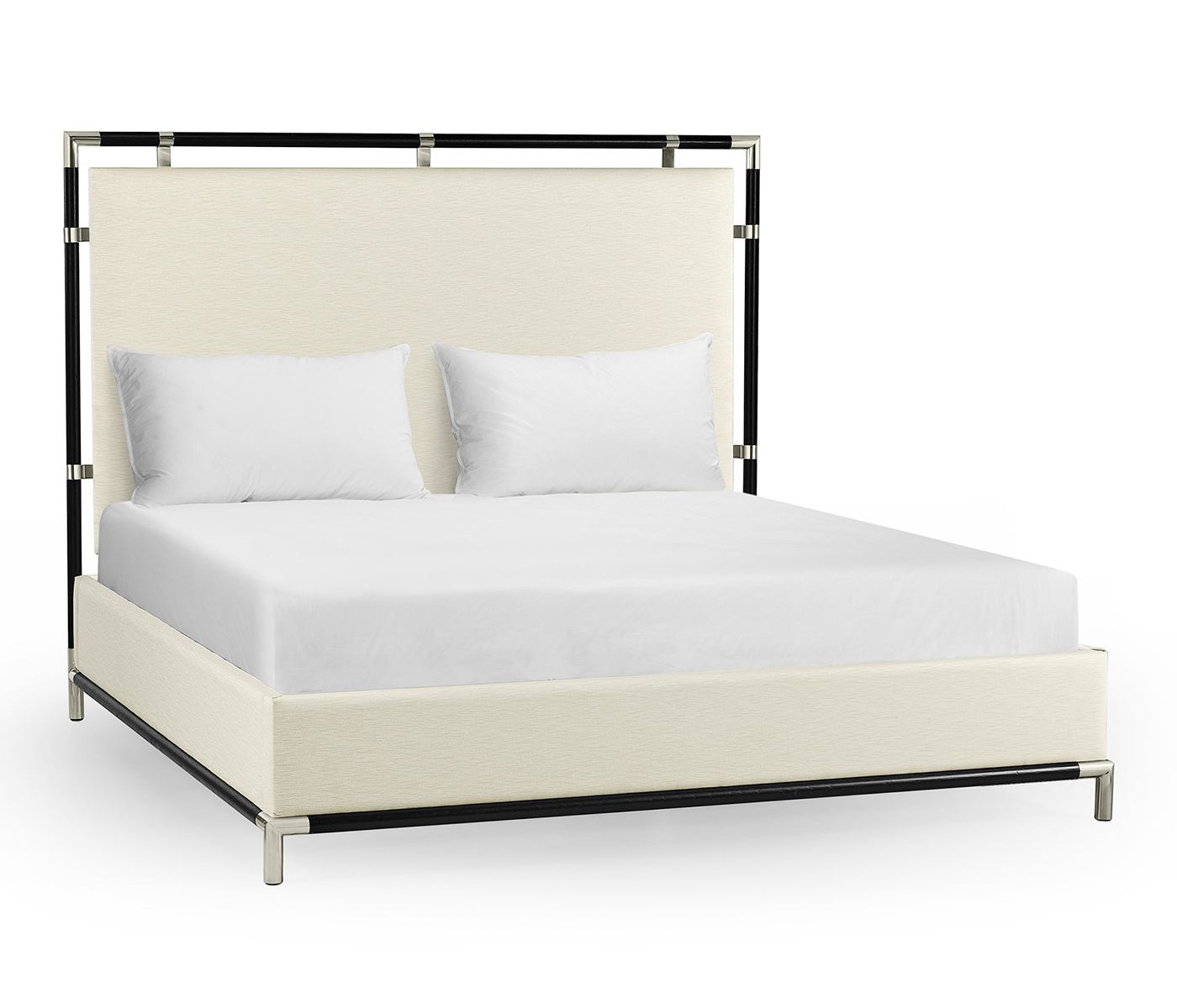 Campaign Style Ebonised Oak US King Bed