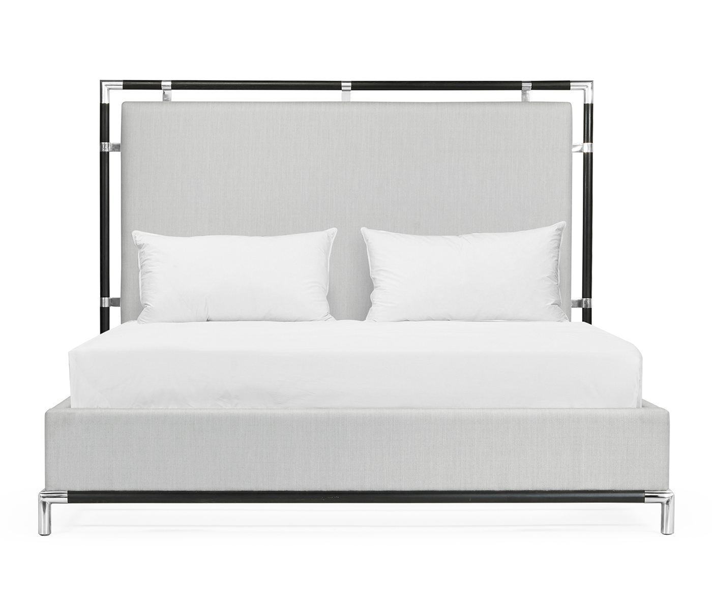 Campaign Style Ebonised Oak US King Bed