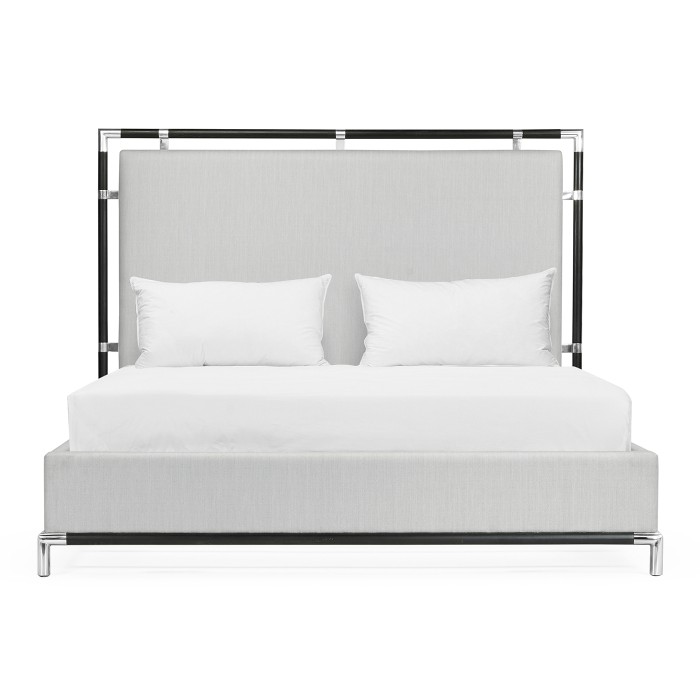 Campaign Style Ebonised Oak US King Bed
