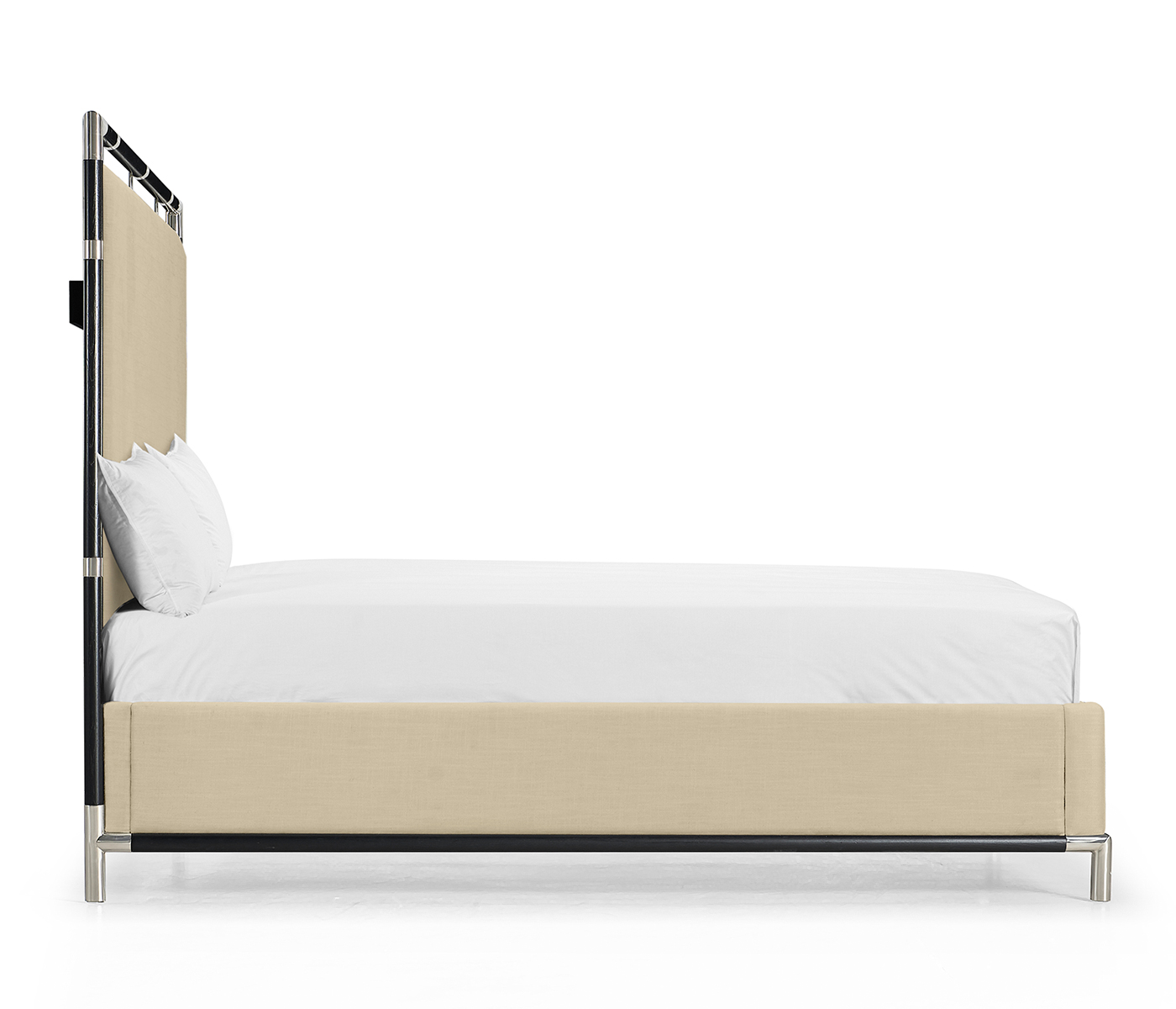 Campaign Style Ebonised Oak US Queen Bed