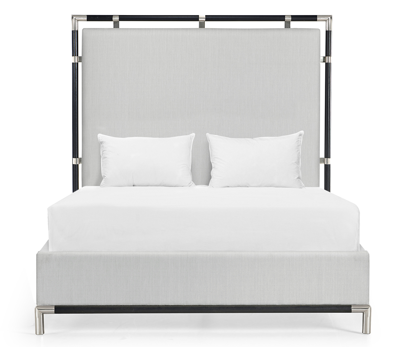 Campaign Style Ebonised Oak US Queen Bed