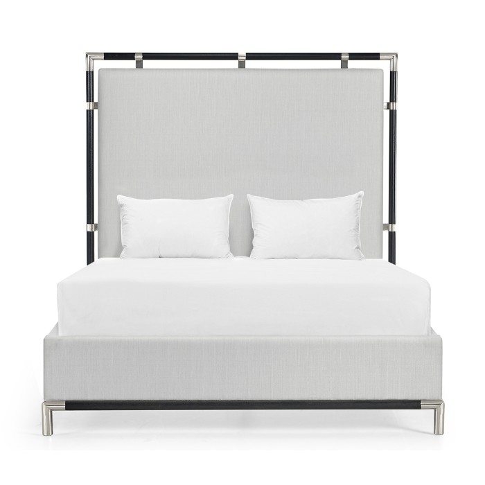 Campaign Style Ebonised Oak US Queen Bed
