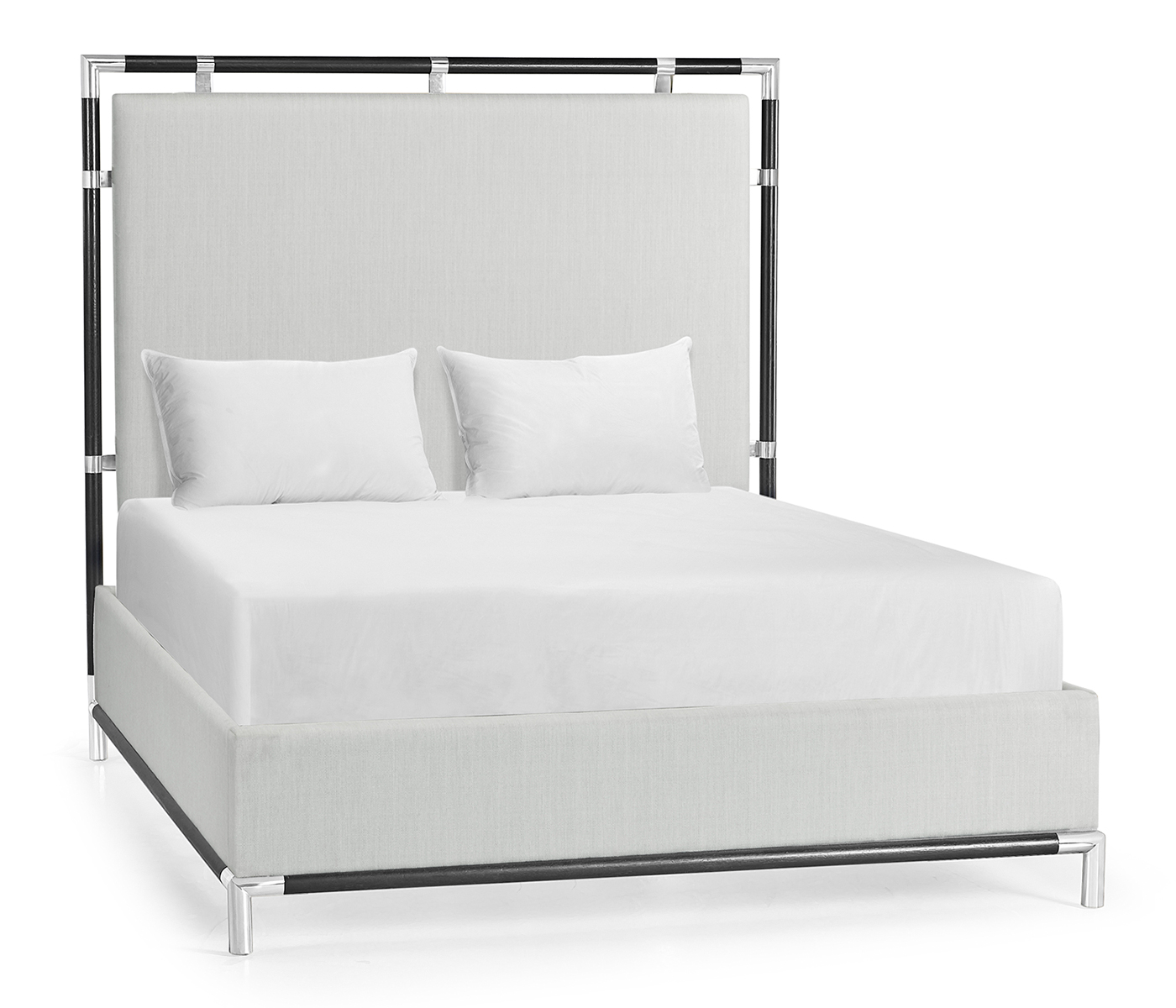 Campaign Style Ebonised Oak US Queen Bed