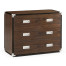 Campaign Style Dark Santos Rosewood Chest of Three Drawers