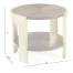 Gatsby Contemporary Round Dark Grey Walnut & Champagne Silver-leaf End Table
