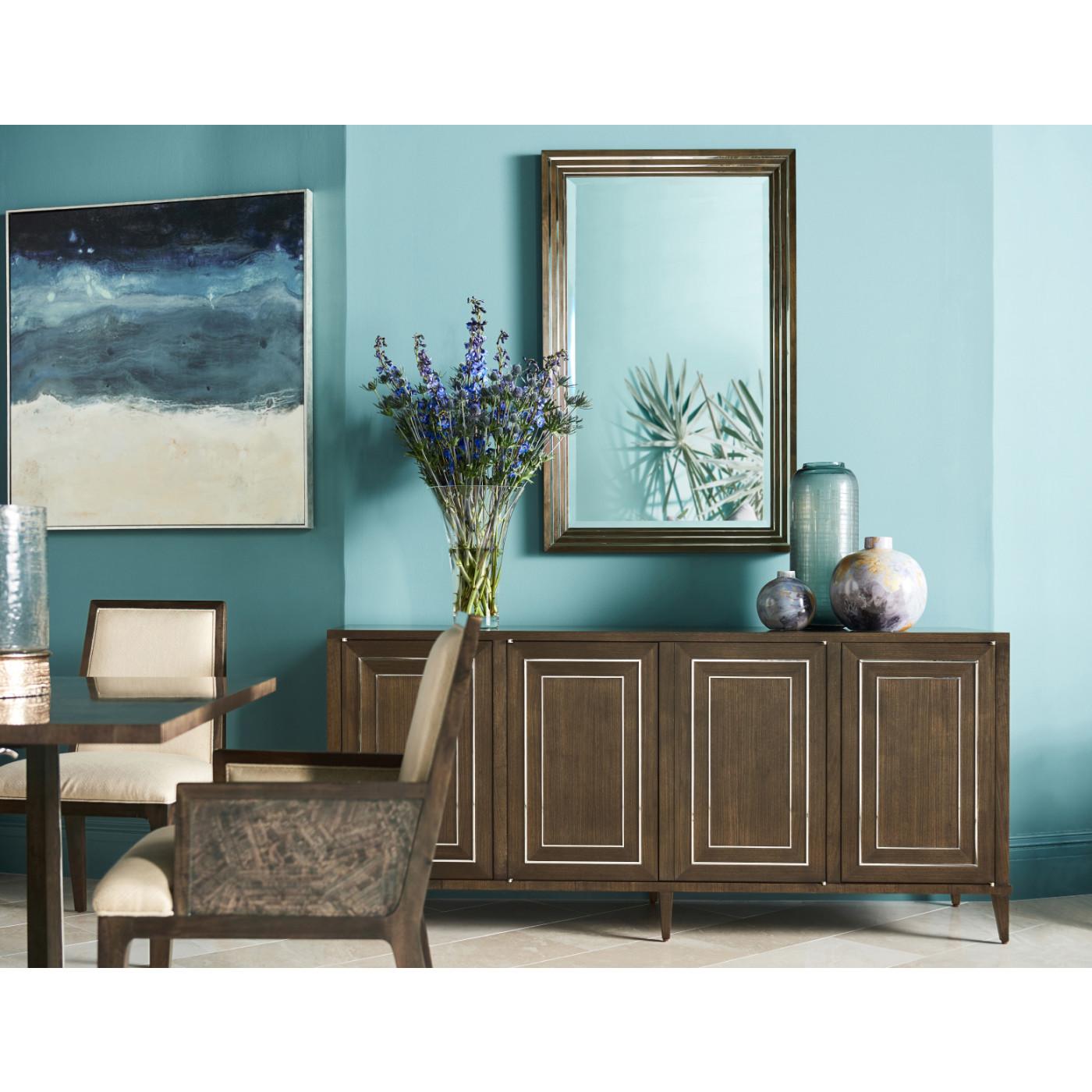 Gatsby Contemporary Grey Dining Table 84