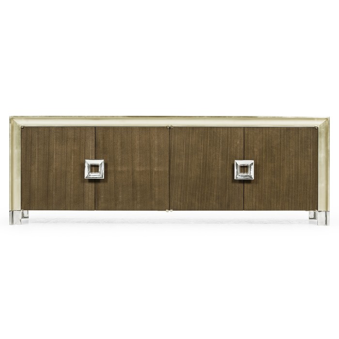 Gatsby Walnut and Silver-Leaf Credenza