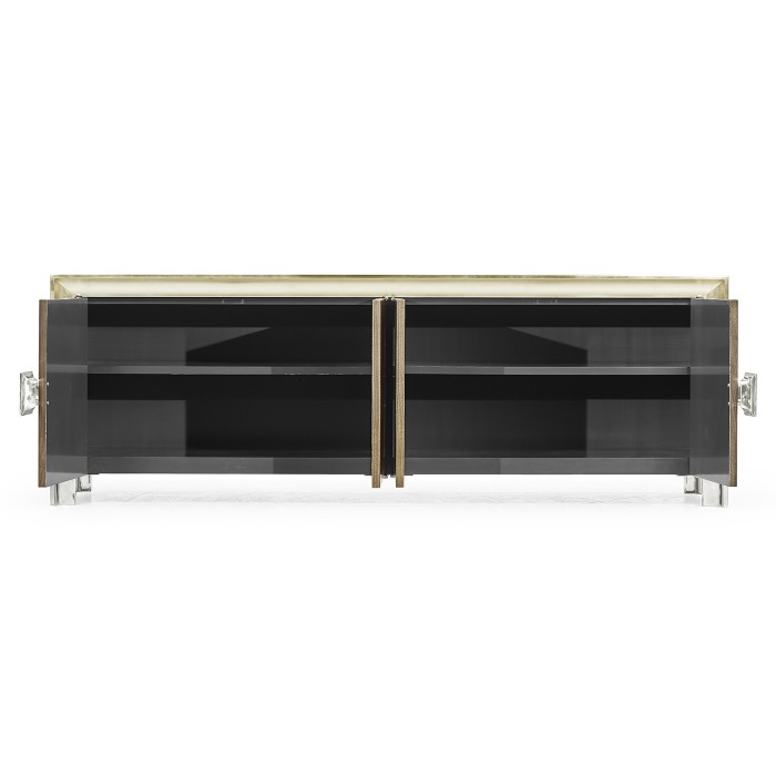 Gatsby Walnut and Silver-Leaf Credenza