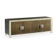 Gatsby Walnut and Silver-Leaf Credenza