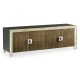 Gatsby Walnut and Silver-Leaf Credenza