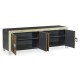 Gatsby Walnut and Silver-Leaf Credenza