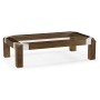 Bevelled Dark Grey Walnut Coffee Table