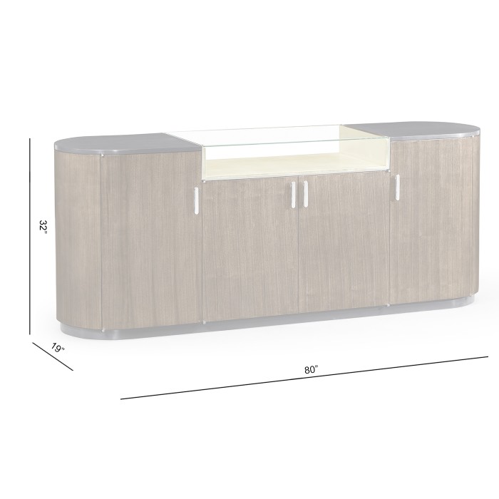 Dark Grey Walnut Sideboard