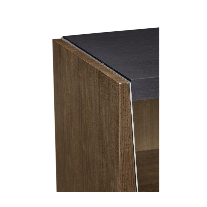 Gatsby Champagne Silver-Leaf Bedside Cabinet