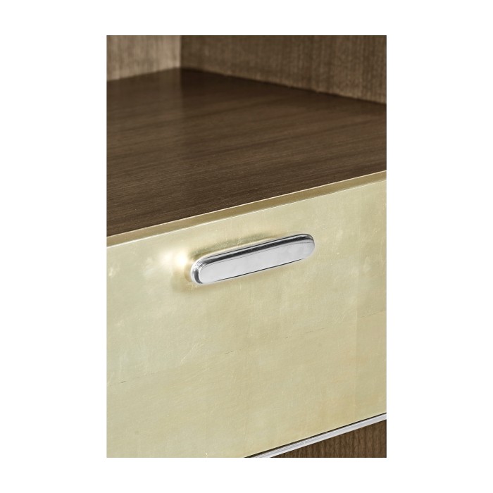 Gatsby Champagne Silver-Leaf Bedside Cabinet