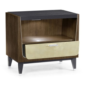 Gatsby Champagne Silver-Leaf Bedside Cabinet