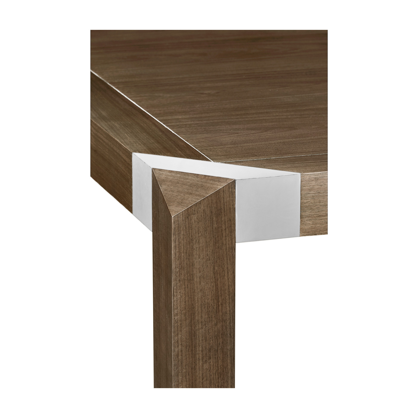 Bevelled Dark Grey Walnut Dining Table 84