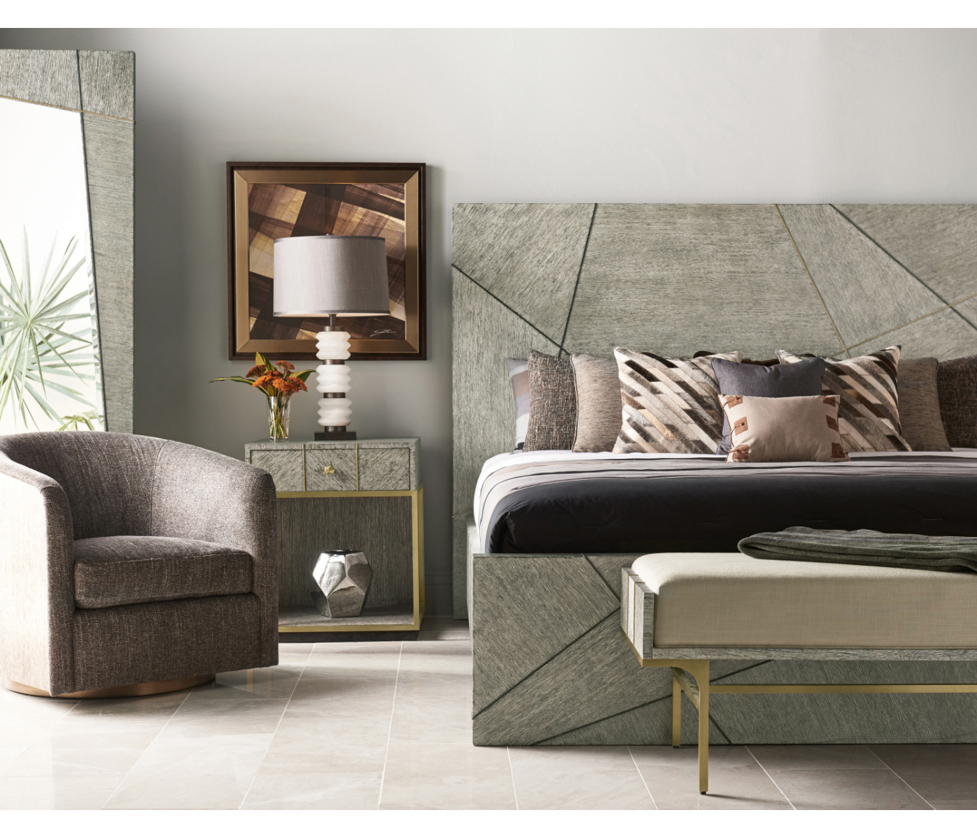 Geometric Bedside Table