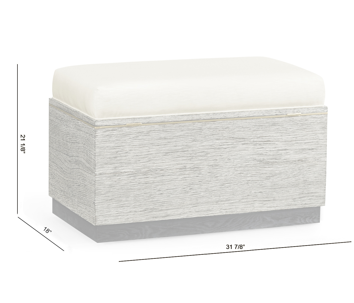 Geometric Dark French Oak Stool with Inside Storage on Wheels