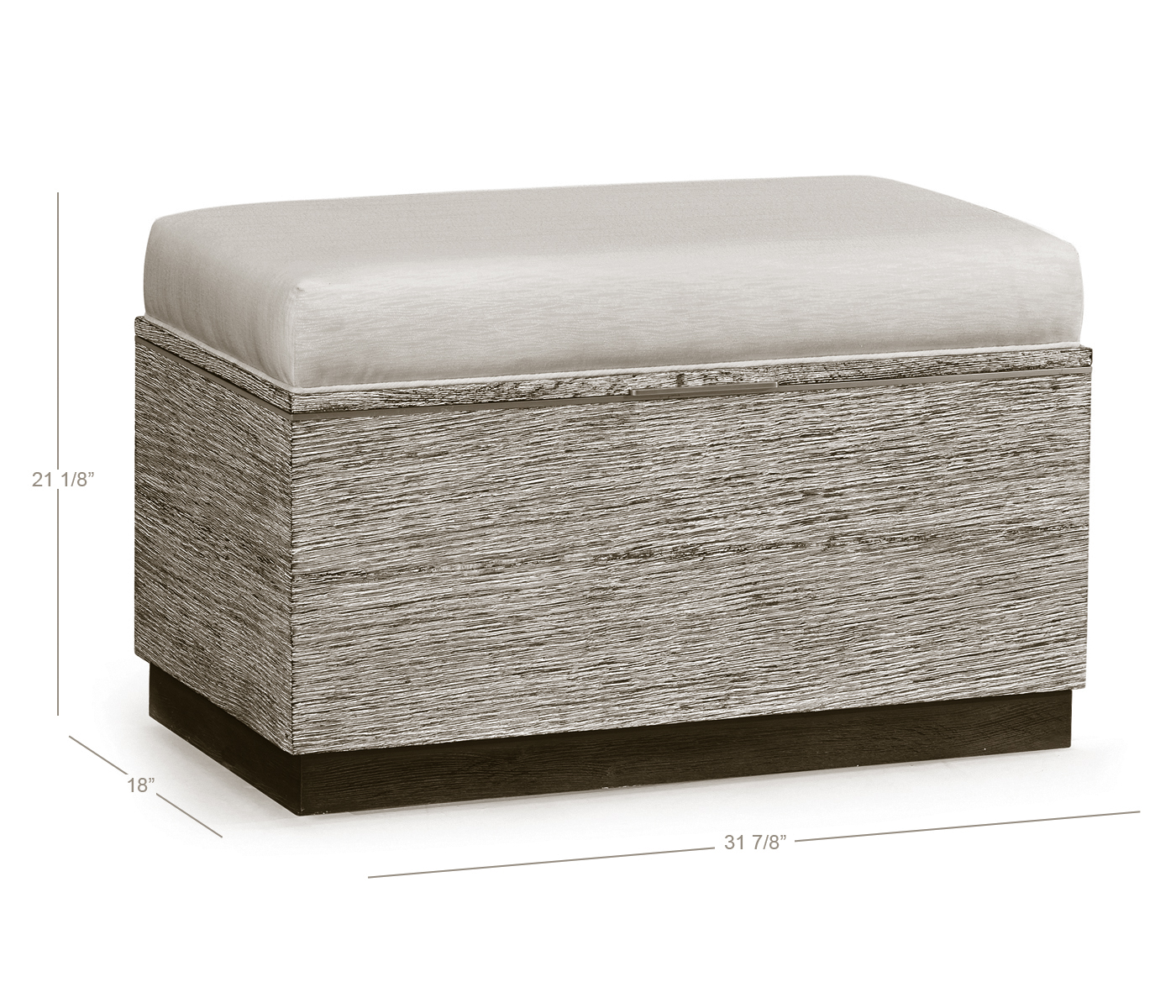 Geometric Light French Oak Stool with Inside Storage on Wheels