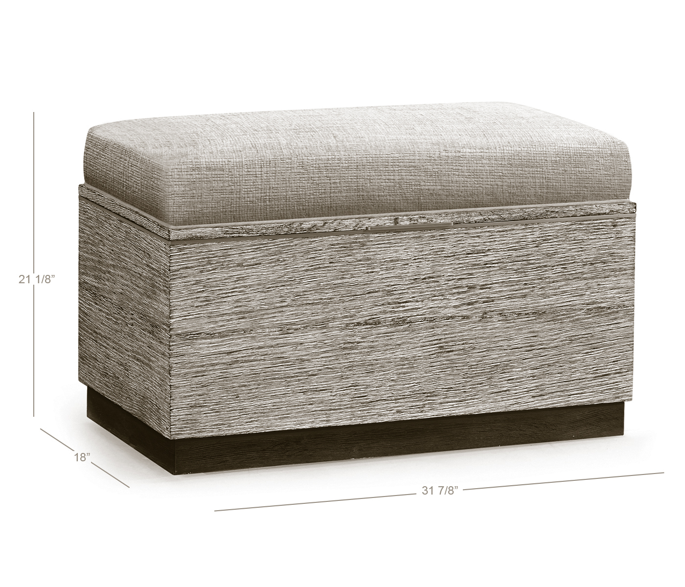 Geometric Light French Oak Stool with Inside Storage on Wheels