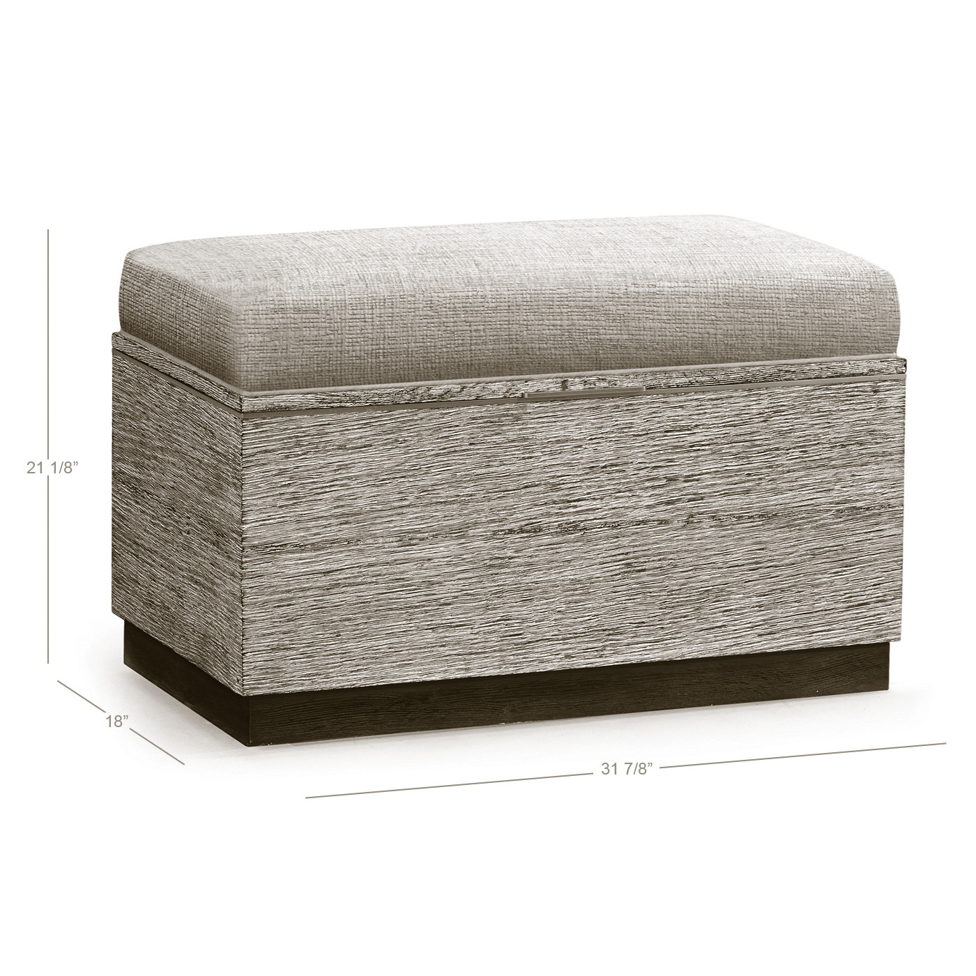 Geometric Light French Oak Stool with Inside Storage on Wheels