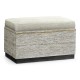 Geometric Light French Oak Stool with Inside Storage on Wheels