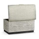 Geometric Light French Oak Stool with Inside Storage on Wheels